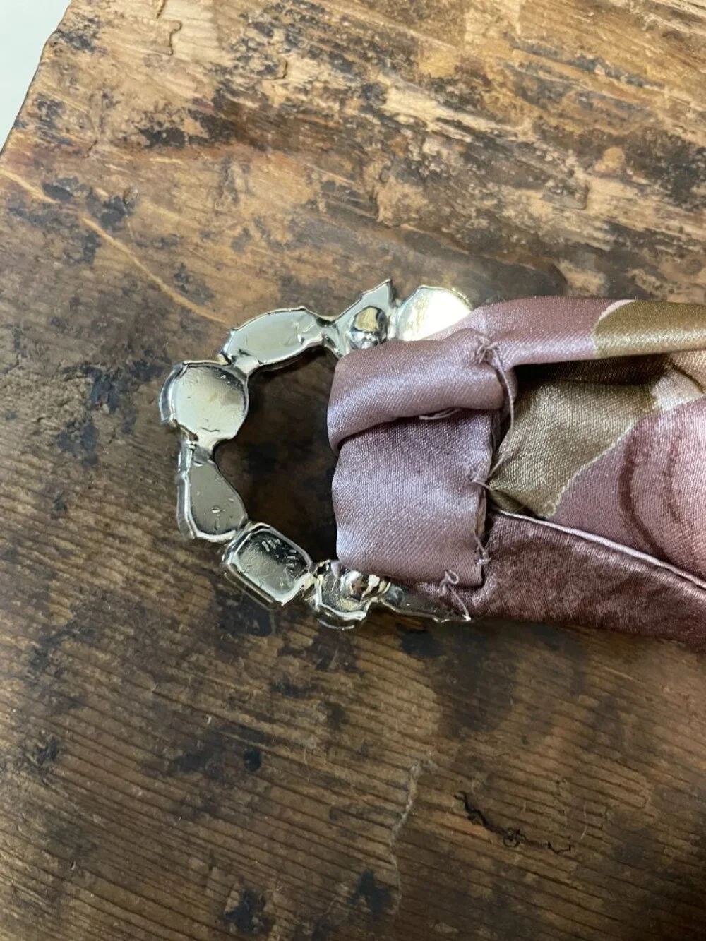 Silk and Rhinestone Scarf or Belt